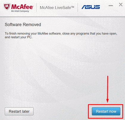 Mcafee livesafe uninstall tool windows 10